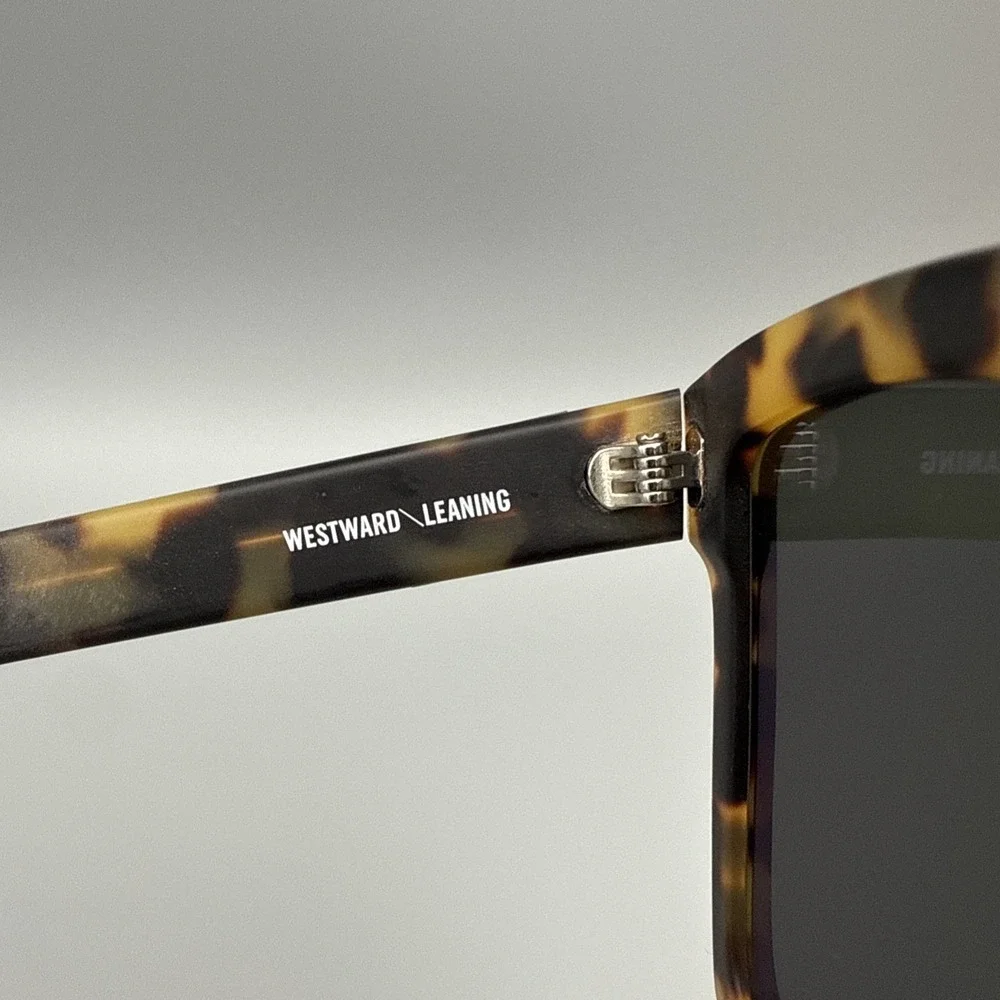 WESTWARD LEANING AUTHENTIC BIG TV 02- THICK TORTOISE SUNGLASSES:GREEN LENSE-RARE